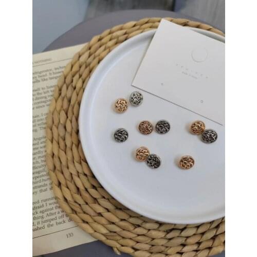 10pcs Gold Metal Shirt Sewing Buttons For Clothing Round Square Vintage Women Wedding Gift Decorations Accessories