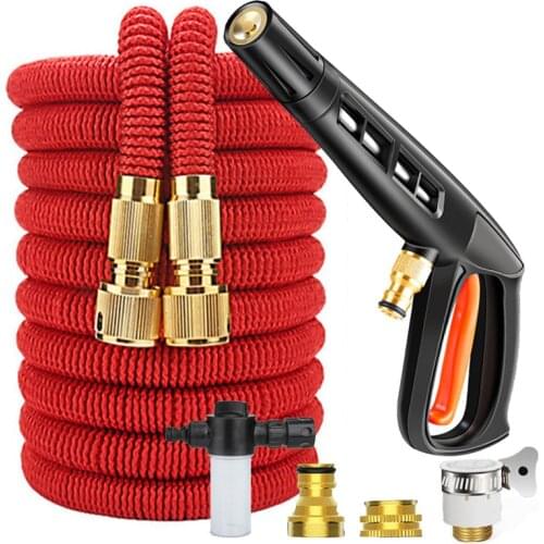 New Expandable Magic Hose Pipe High-Pressure Car Wash Hose With Metal Spray Gun Outdoor Garden Watering manguera garden hose