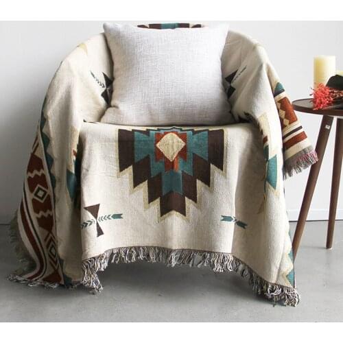 Geometry Tassel Blankets Toddler Kids Student Dormitory Quilt Camping Picnic Rugs Home Textile 180x340cm