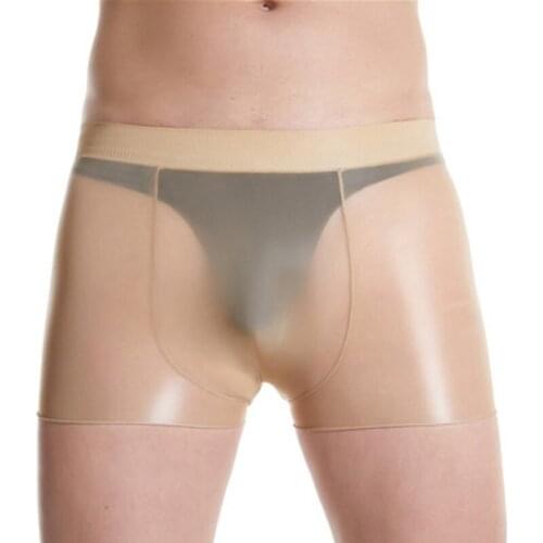 Fad 8D Thin 912 Needle Underpants No Constraint Increase U Pattern Crotch Glossy Sexy Transparent Invisible High Elastic Boxer