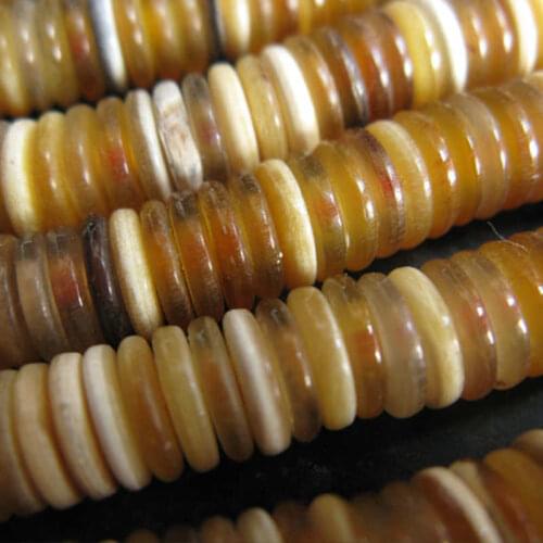 TSB0509 Natural Tibet Ox Horn Coin Loose Beads 6mm 8mm 10mm 12mm 100beads lot