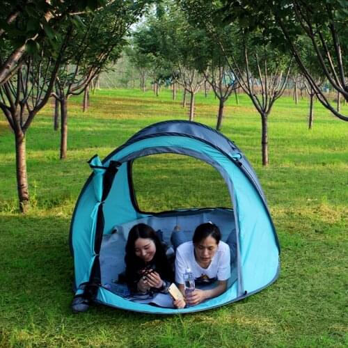 Outdoor Camping Tent For Fishing Self-driving 2 Person Ultralight Portable Blue Waterproof Windproof Anti-mosquito Single layer