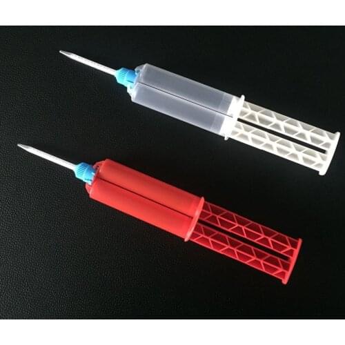 1:1 With hand pusher dental 24ML double round mouth epoxy two-component epoxy dispensing AB empty cylinder 24ML