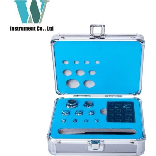 Free Shipping F1 class 7.9g/cm3 SUS304 Calibrate Weights 100g-1mg Test Weighing Set