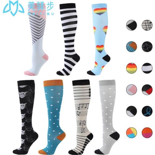 Compression Socks 1 PAIR Pressure Socks Calcetines De Compresion Elastic Outdoor Cycling Running Sports Socks