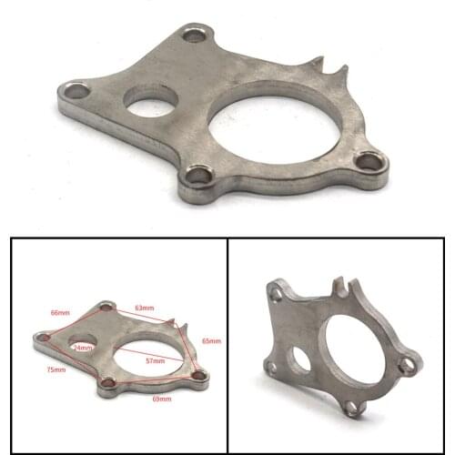 1Pcs T3 (5Bolts) T3/T4 Turbo Downpipe Flange Stainless Steel w/1" Wastegate Hole