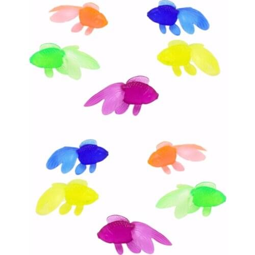 10 Pcs/Lot Soft Rubber Gold Fish Baby Bath Toys Small Plastic Simulation Small Goldfish Water Toy Fun Kids Swimming Beach Toys
