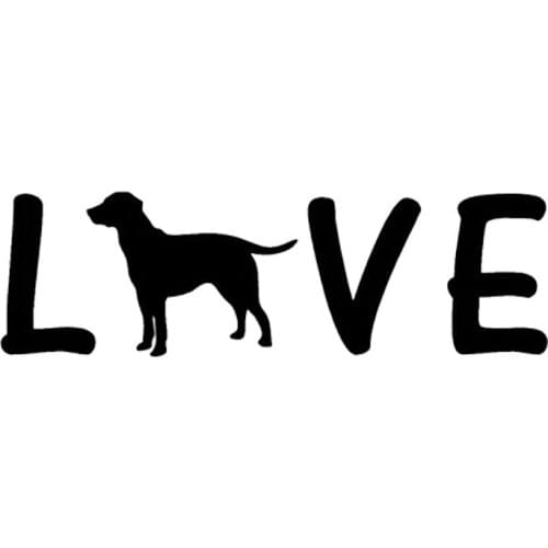 15cm*4.5cm LOVE Vinyl Window Decals Labrador Creative Fashion Accessories C5-0572
