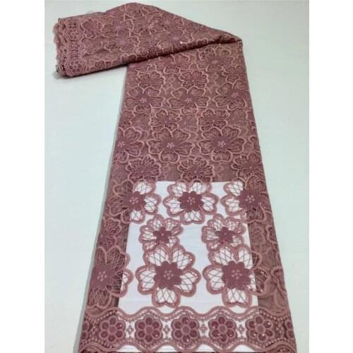 2021 Nigerian Embroidered Flower Mesh Lace Fabric France Sequins Mesh Lace Fabric For Family Party Fabric NI4988 -1