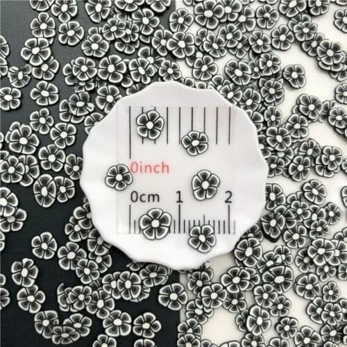 50g Black Flower Polymer Clay Sprinkle For Kids Diy ,Soft Clay For Craft Clay/Nail Art/Scrapbook Decoration DIY, Craft Filler