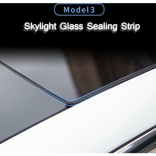 For Tesla Model 3 Accessories Windshield Roof Wind Guard Noise Lowering Reduction Seal Kit Skylight glass sealing strip