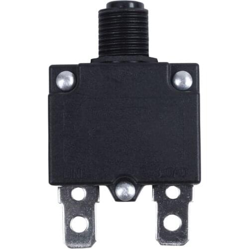 AC 125/250V 10A Circuit Breaker Thermal Overload Protector Black