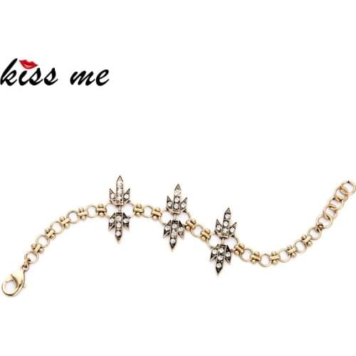 Geometric Retro Antique Gold Color Charms Bracelets New Brand Accessories Classic Female Braclets