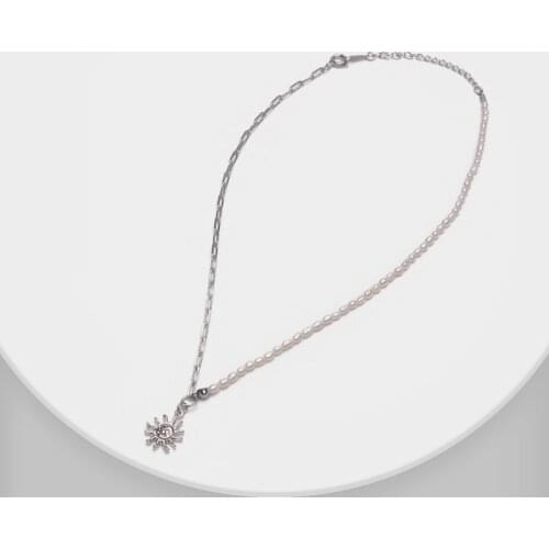 Amorita boutique Sun pendant natural pearl necklace