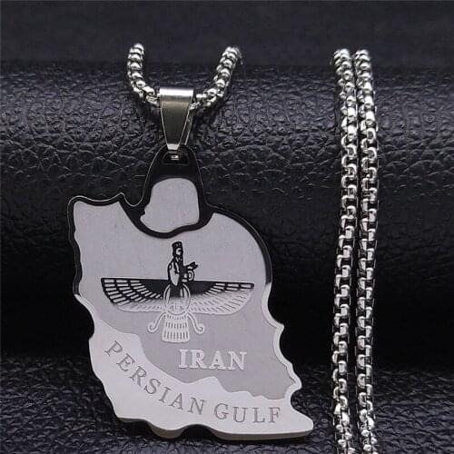 Stainless Steel Islamic Muslim Islam God Allah Quran Arabic Chain Necklace Women Silver Color Necklace Jewelry chaine N3621S05