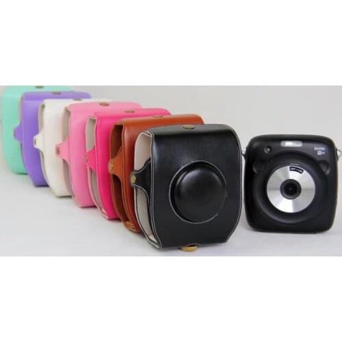 PU Leather Camera Case Cover Set For Fuji Fujifilm Instax SQ 10 Fuji SQ10 Digital Camera Bag Case With Strap
