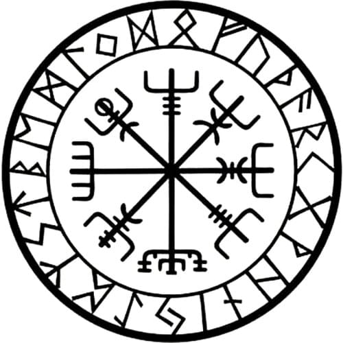 Dawasaru Originality Compass Rune Car Sticker Personalized Decal Laptop Motorcycle Auto Accessories Decoration PVC,15cm*15cm