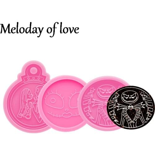 Glossy Jack Clown Epoxy Resin on Top Phone Grip Molds Silicone Mold Diy Making Fits on Badge Reel DY0464