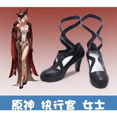 Hot Game Genshin Impact La Signora Cosplay Shoes Women Men Halloween Carnival Fancy Party Cosplay Props Toys Birthday Gifts