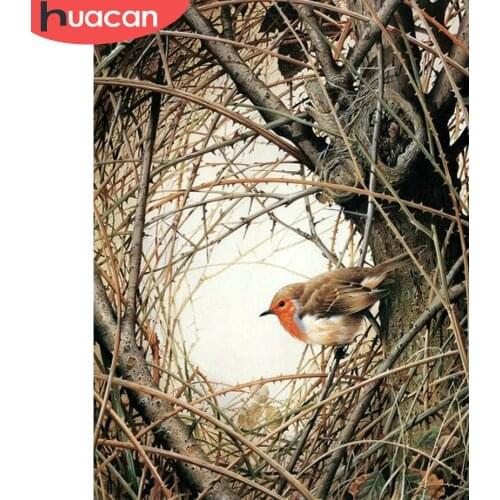 HUACAN Full Square/Round Diamond Painting Bird Diamond Embroidery Mosaic Sale Animal Handmade Gift Home Decor