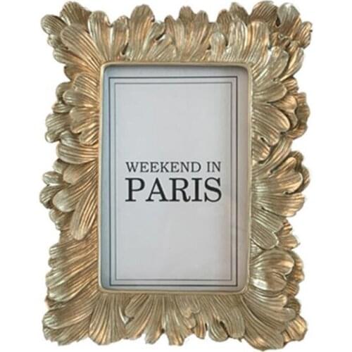 Resin Crafts European Retro Style 6inch Leave Photo Frame Picture Frame Wedding Desktop Home Decor Popular Gift