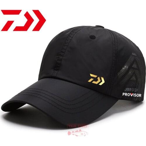 Daiwa 2021New Summer Men Women Outdoor Fishing Sun Hat Printing Outdoor Mountaineering Quick-drying Hat Sports Baseball Cap