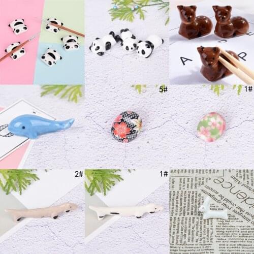 Ceramic Panda Rabbit Pen Brush Stand Holder Rack Pen Holder Small Desktop Pen Pencil Holder Container Desk Organizer Gift