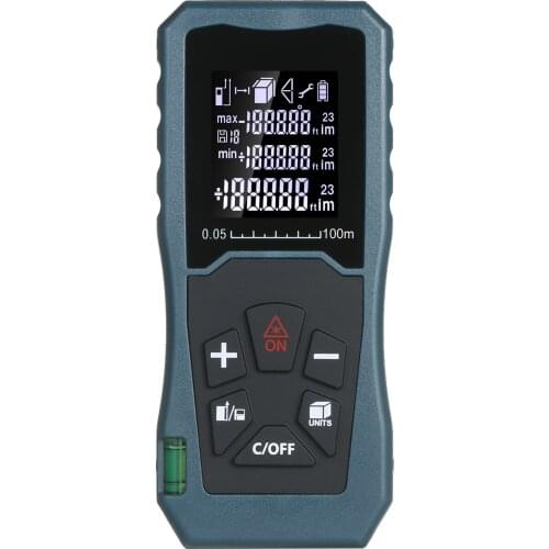 KKmoon Laser Distance Meter Handheld 1.6-inch LCD Diastimeter Bubble Level Pythagorean Mode Measure Distance Area and Volume