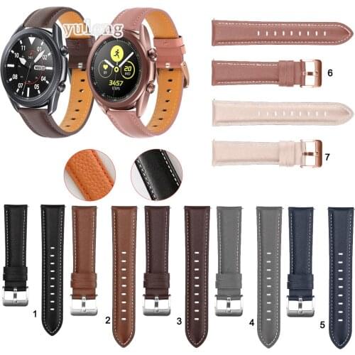 Leather Watch Bands Straps for Samsung Galaxy Watch 41mm 45mm Replacement Elegant Wrist band strap Fashion Sport Bracele