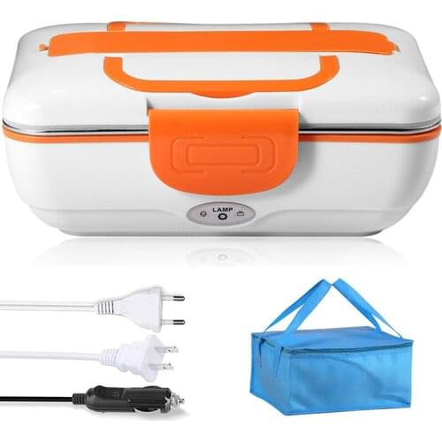 Electric Heating Lunch Box Set 12V 24V 110V 220V Food Heated Container Office School Picnic Stainless Steel Bento Box Portable