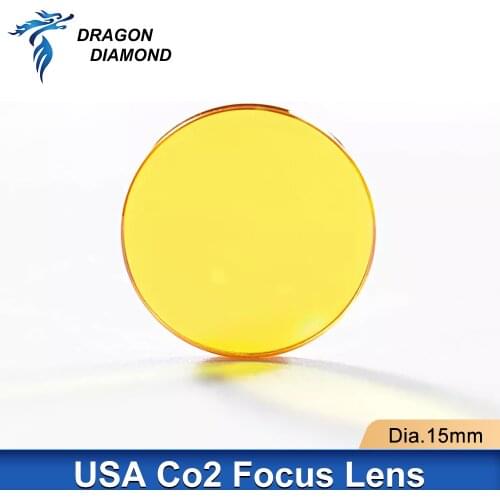 Co2 Laser focus Lens USA ZnSe CVD Laser Engraver Dia.15mm FL 38.1 50.8 63.5mm For CO2 Laser Machine 1.5inch 2inch 2.5inch