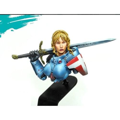 1/16 Scale Resin Bust Fantasy Blonde Warrior Unpainted Figure Model Kit Free Shipping