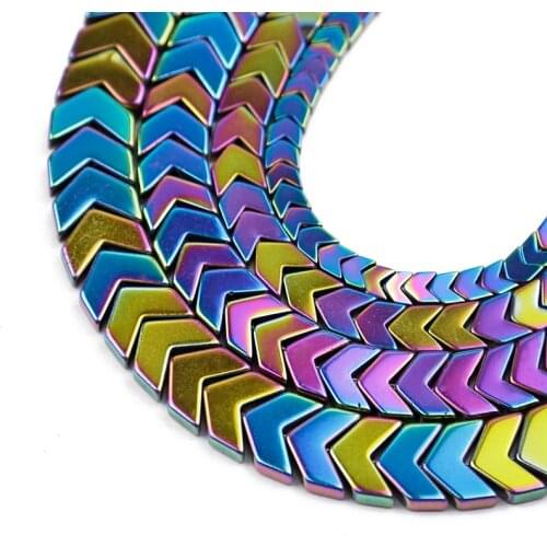 Natural Stone Multicolored Arrows Shape Hematite Bead 4/6/8/10mm Spacers Loose Beads For Jewelry Making Diy Bracelet Accessories