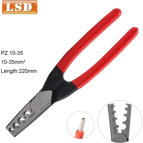 Germany style crimping tool for wire end terminals 10-35mm2 cable ferrules crimping pliers PZ10-35 crimper crimping tool