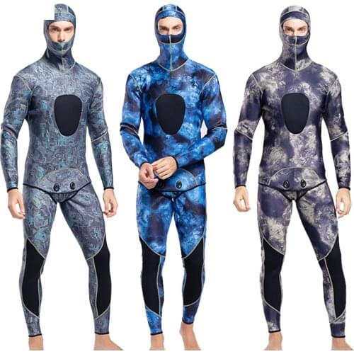 Outdoor Wading Hunting Suit Camouflage Suit High-Elastic Warm Wet Suit MenS Diving Suit Diving Snorkeling Split Fishing