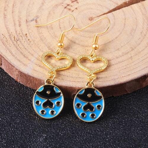 Anime JOJO JoJos Bizarre Adventure Golden Wind Giorno Giovanna Cosplay Eardrop Earring Ladybird Cosplay Props Xmas Gift