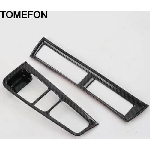 TOMEFON For Toyota Alphard Vellfire 2016 2017 2018 Electronic Handbrake Seat Warm Switch Button Cover Trim ABS Right Hand Drive