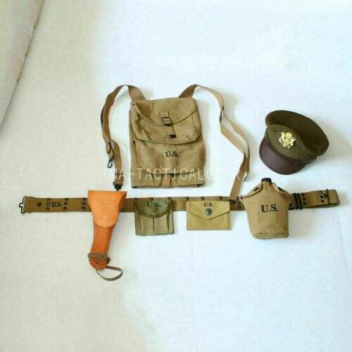 WWII WW2 US ARMY OFFICER 1928 HAVERSACK 1911 HOLSTER HATKNAPSACK MILITARY FIELD SOLDIER MILITARY WAR REENACTMENTS EQUIPMENT