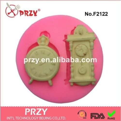 High silicone circle clock fondant mold food grade circle clock mold for fondant cake decorations tools