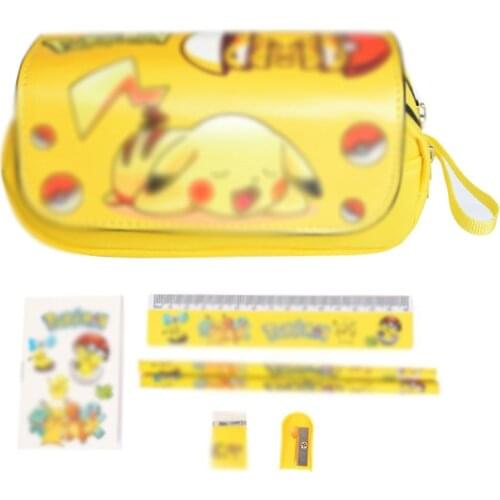 1 set children Kawaii Sleep Type Pencil Case boys stationery set cartoon pencil bag teenager estojo escolar