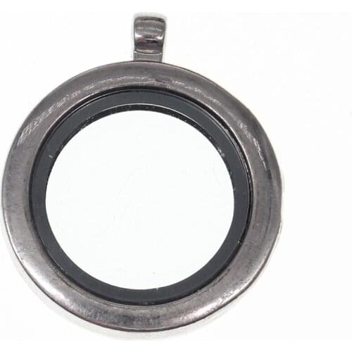 100pcs/lot Round Alloy Magnetic Close Floating Charms Locket Locket necklaces pendants