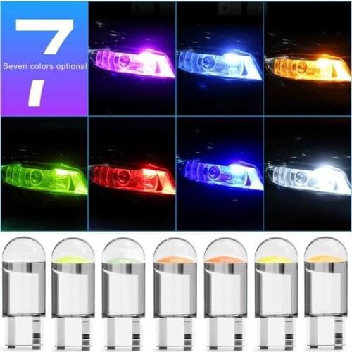 20Pcs Transparent Glass Led Car Lights Bulbs T10 COB Auto LED Clearance Light License Plate Lamp Bulb Modification Accessories