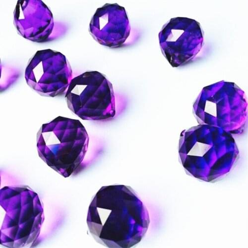 260pcs/lot,Free Shipping AAA Quality 20mm Dark Purple faceted Crystal Glass Ball for chandelier parts Crystal Hanging lamp parts