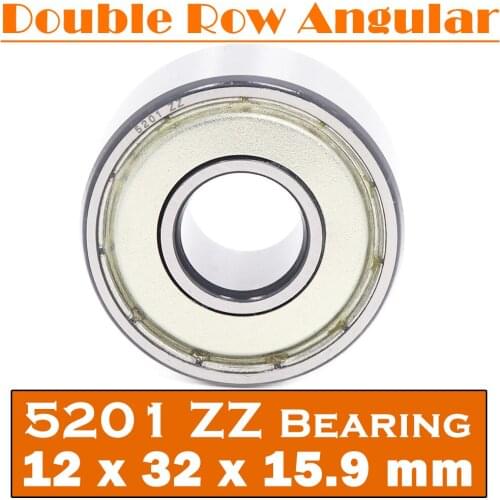 5201 ZZ Bearing 12 x 32 x 15.9 mm ( 1 PC ) Axial Double Row Angular Contact 5201ZZ 3201 ZZ 3056201 Ball Bearings