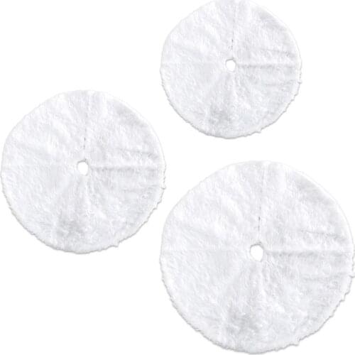 78/90/122cm Christmas Tree Skirt White Carpet Plush Base Floor Mat Cover Decor