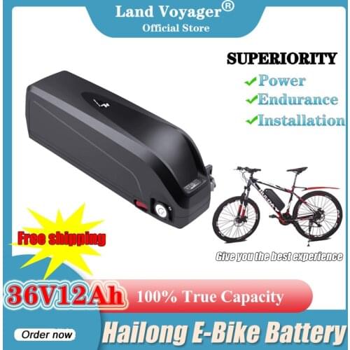 Land Voyager 36V 12Ah Electric eBike Battery Hailong liitokala battery 18650 3000mah Cells Pack Powerful Bicycle Lithium Battery