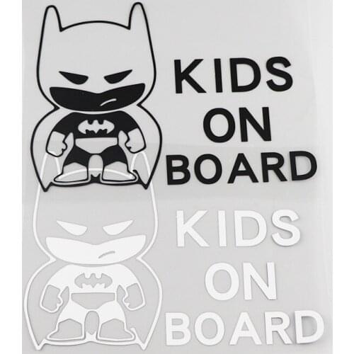 Car Styling Vinyl Tape Decal Warning Hero KIDS ON BOARD Auto Window Body Tail Sticker