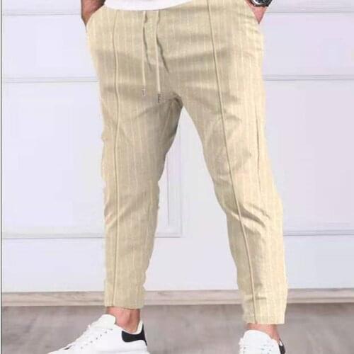 2021Autumn and Summer Brand Fashion Comfortable Beach Mens Casual Pants Elastic Waist Trousers 6 Colors Mens jogging pants