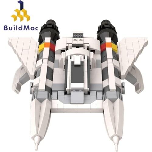 Buildmoc Space Wars Spaceship Buck-Rogerss Fighter 2.0 In the 25th Century Model Building Blocks Educational Toys For Boys Gift