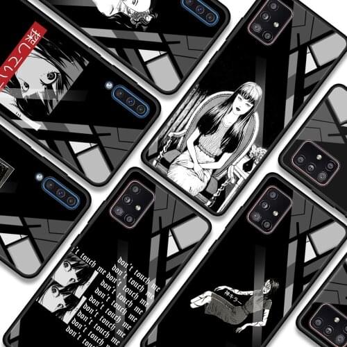Junji Ito Tees Horror Glass Case For Samsung A51 A21s A71 A12 A31 A52 A32 A41 A11 A72 A91 A81 A01 Transparen